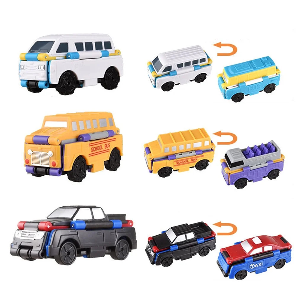 3pcs NEW 2 in 1 Anti-Reverse Car Toy Set-Children's Creative Mini Transforming Car | Walmart (US)