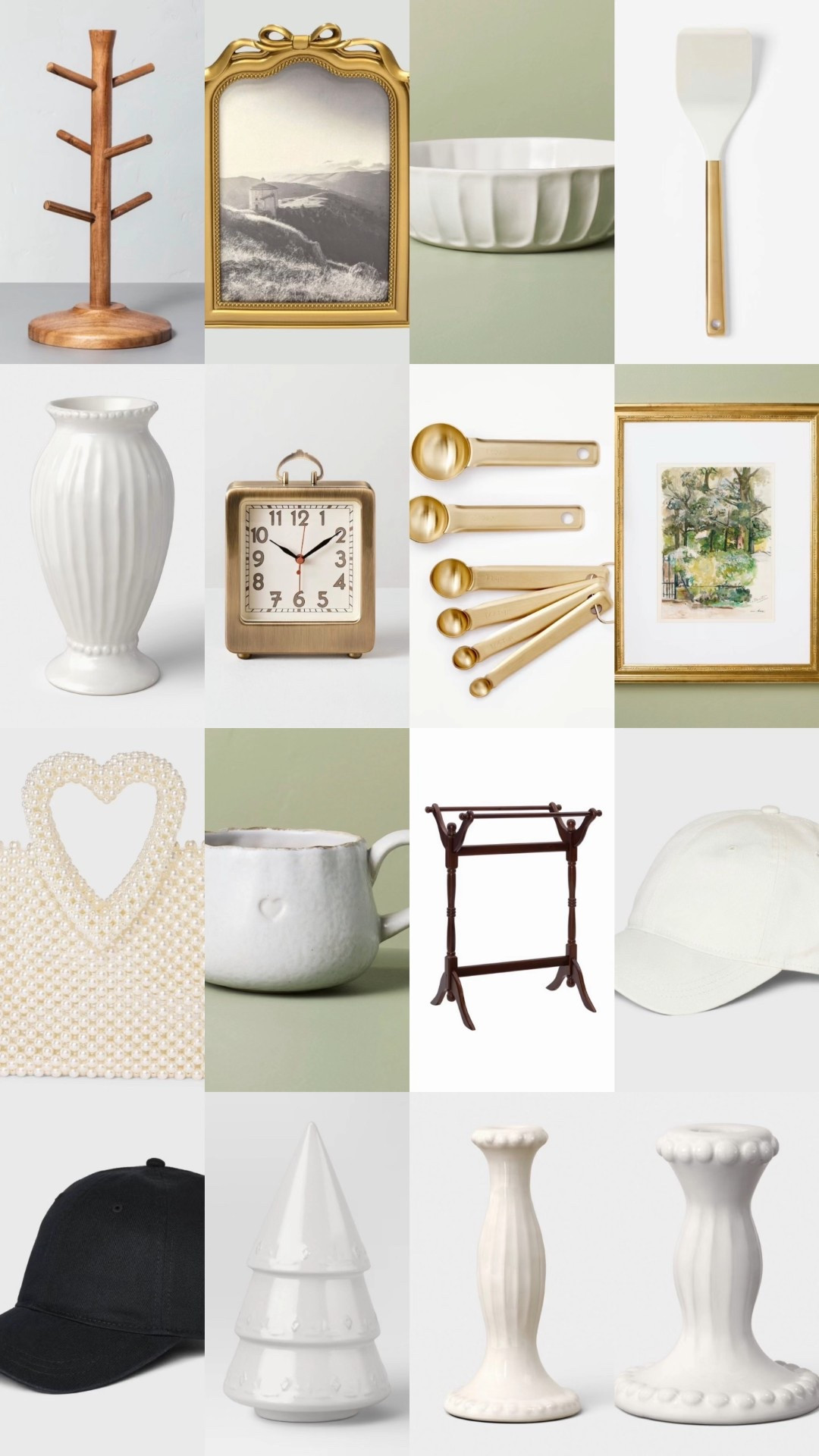 Target spring finds! Kitchen, gold kitchen, spring art, black ball cap, white ball cap, measuring spoons, white vase, white candlesticks 