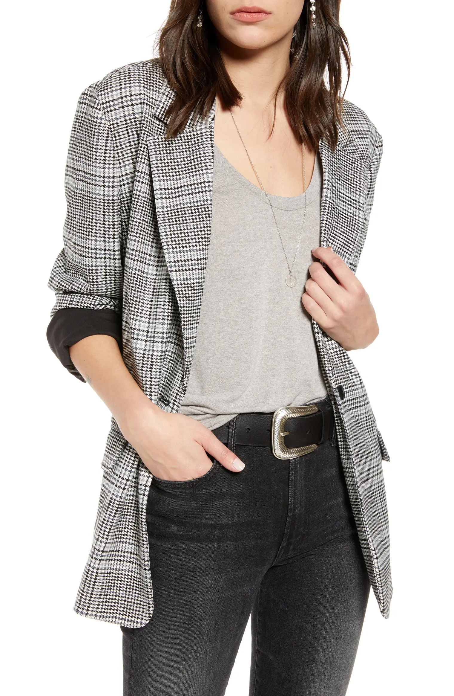 Oversize Patterned Blazer | Nordstrom
