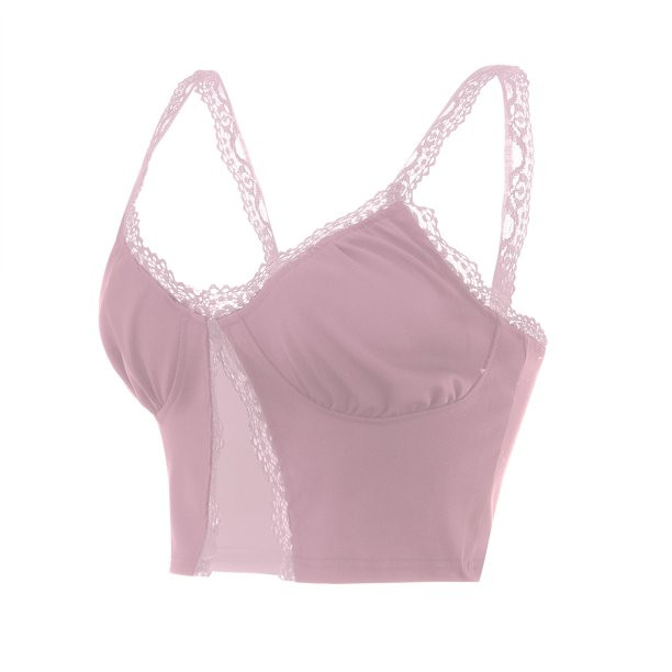 B91xZ Linen Tops For Women Women's Lace Crop Top Sexy See Through Camisole Sleeveless Patchwork C... | Walmart (US)