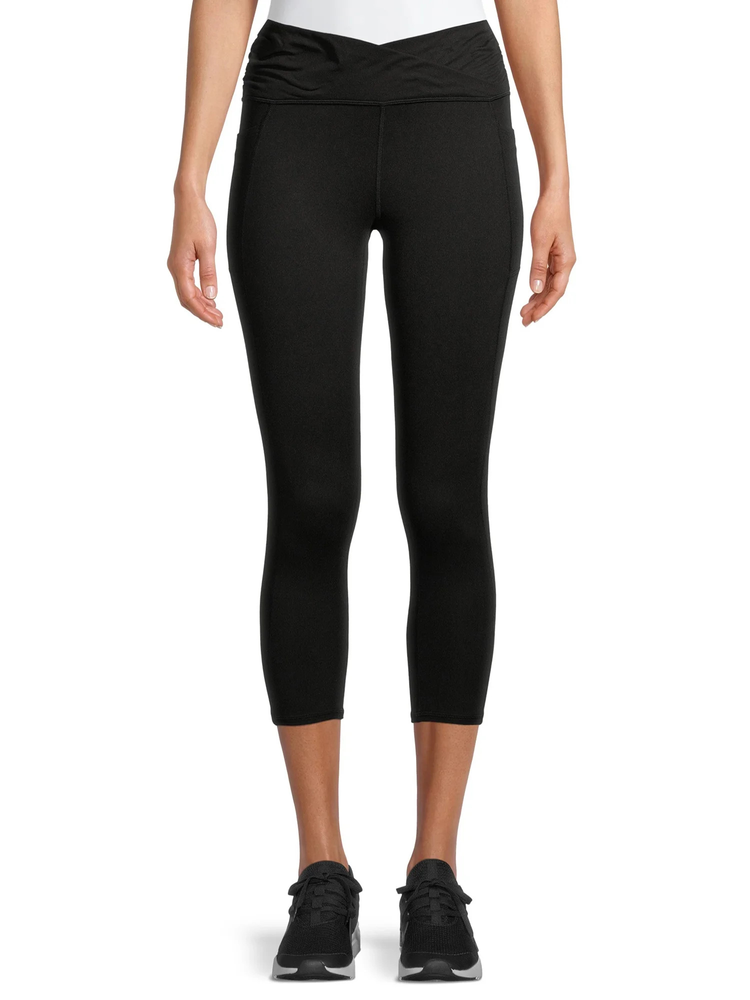Athletic Work's Women's Crossover Waist Capri Legging - Walmart.com | Walmart (US)