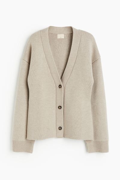 Wool cardigan - Beige - Ladies | H&M GB | H&M (UK, MY, IN, SG, PH, TW, HK)