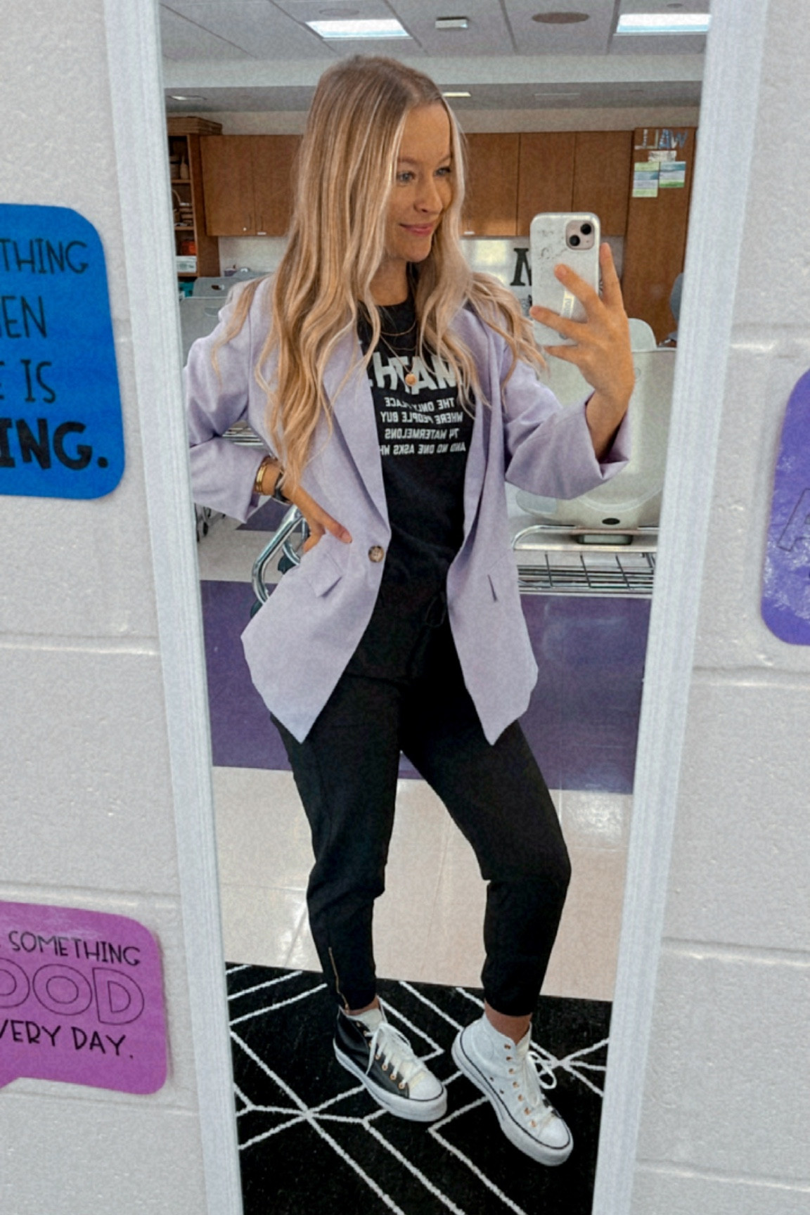 Comfy and professional! Shirt and pants are a size small  Blazer is a medium. 

#LTKfit #LTKworkwear #LTKstyletip