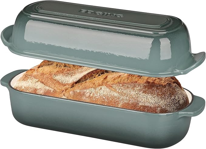 Enameled Cast Iron Loaf Pan with Lid, Bread pan, Dutch Oven Bread pan for Homemade Sourdough Brea... | Amazon (US)