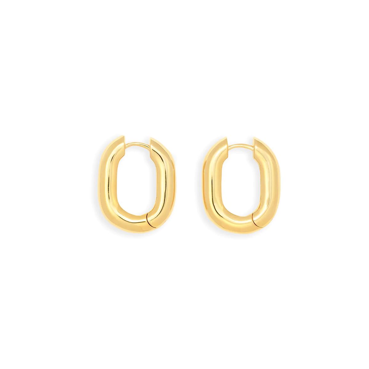 Icon Oval Hoops - Gold Medium | Erin Fader Jewelry Design
