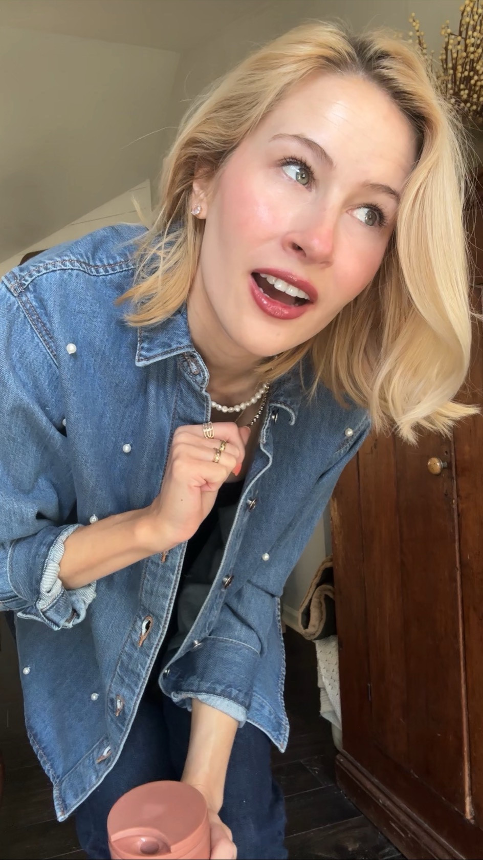 Denim on denim for spring 

Denim shirt | pearls | jeans | spring outfit 

#LTKFindsUnder100 #LTKWatchNow #LTKFindsUnder50