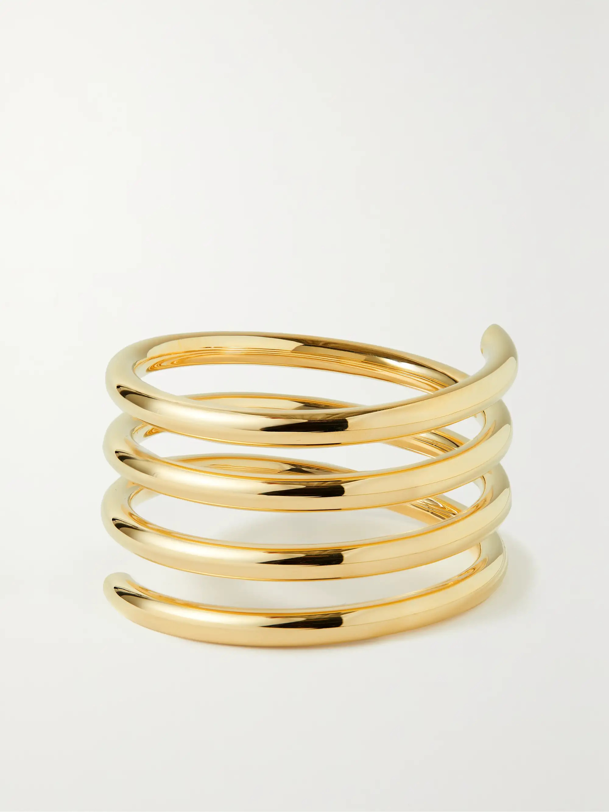 Triple Coil gold-plated bangle | NET-A-PORTER (US)