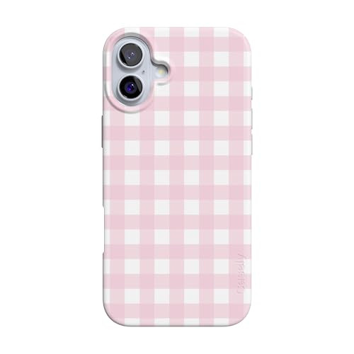 Casely iPhone 16 Case | Pink Plaid | Sunday Best | Compatible with MagSafe | Classic Ultra Slim Design | Amazon (US)