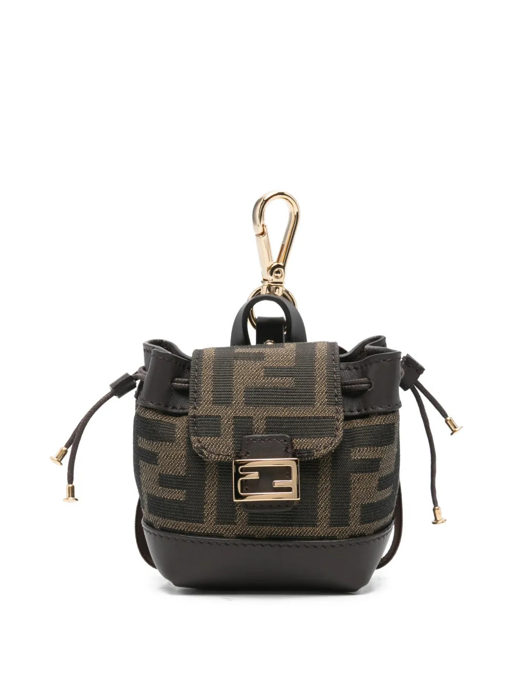 FENDI nano backpack patterned charm - Brown | Farfetch Global