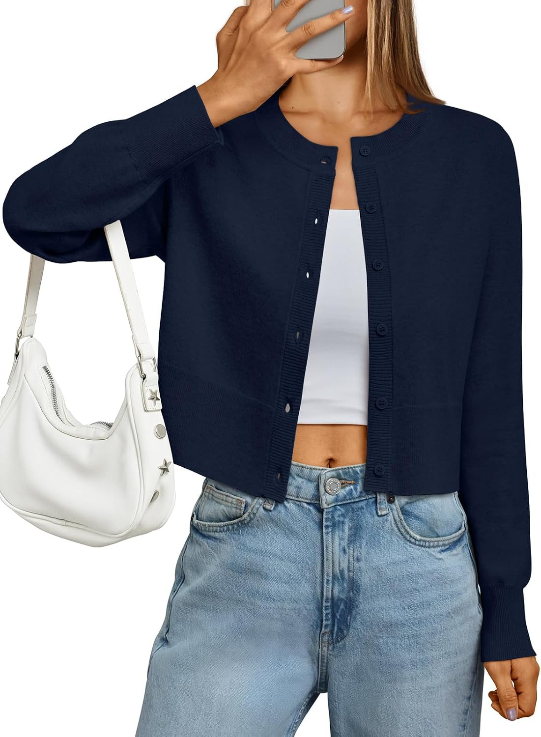 LILLUSORY Cropped Lightweight Cardigan Sweaters Women | Amazon (US)