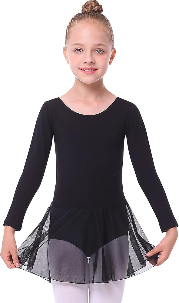 Mecceos Ballet Leotards for Toddler Girls Dance leotards Short/Long Sleeve Skirt Ballerina Outfits f | Amazon (US)