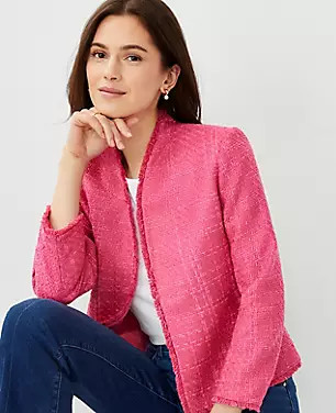 The Cutaway Jacket in Fringe Tweed | Ann Taylor (US)