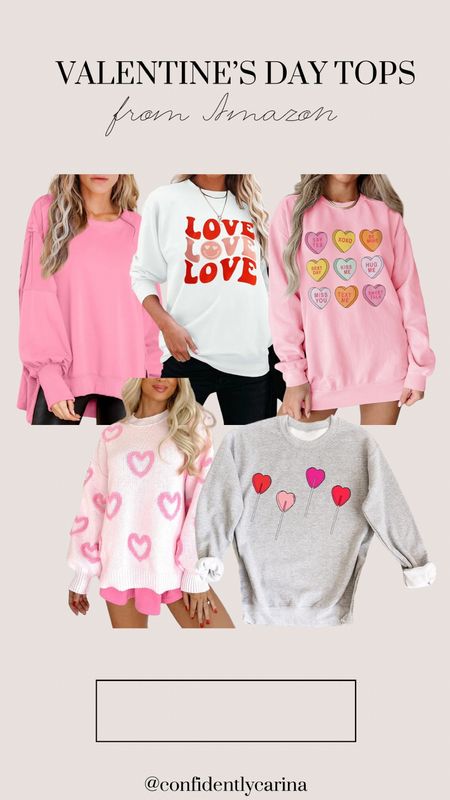 Amazon has some cute Valentine’s Day tops! I love some of these crewnecks🩷

Valentine’s Day, Valentine’s Day tops, valentines outfit inspo, Valentine’s Day outfits

#LTKSeasonal #LTKfindsunder50 #LTKmidsize