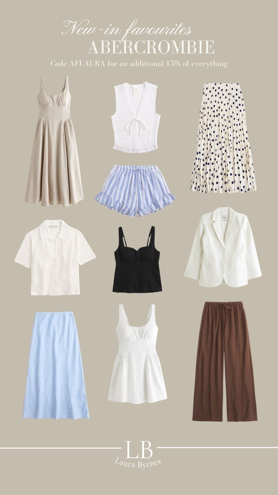 New in Abercrombie favourites for summer. Code AFLAURA for an additional 15% off everything!

#LTKuk #LTKsummer #LTKstyletip
