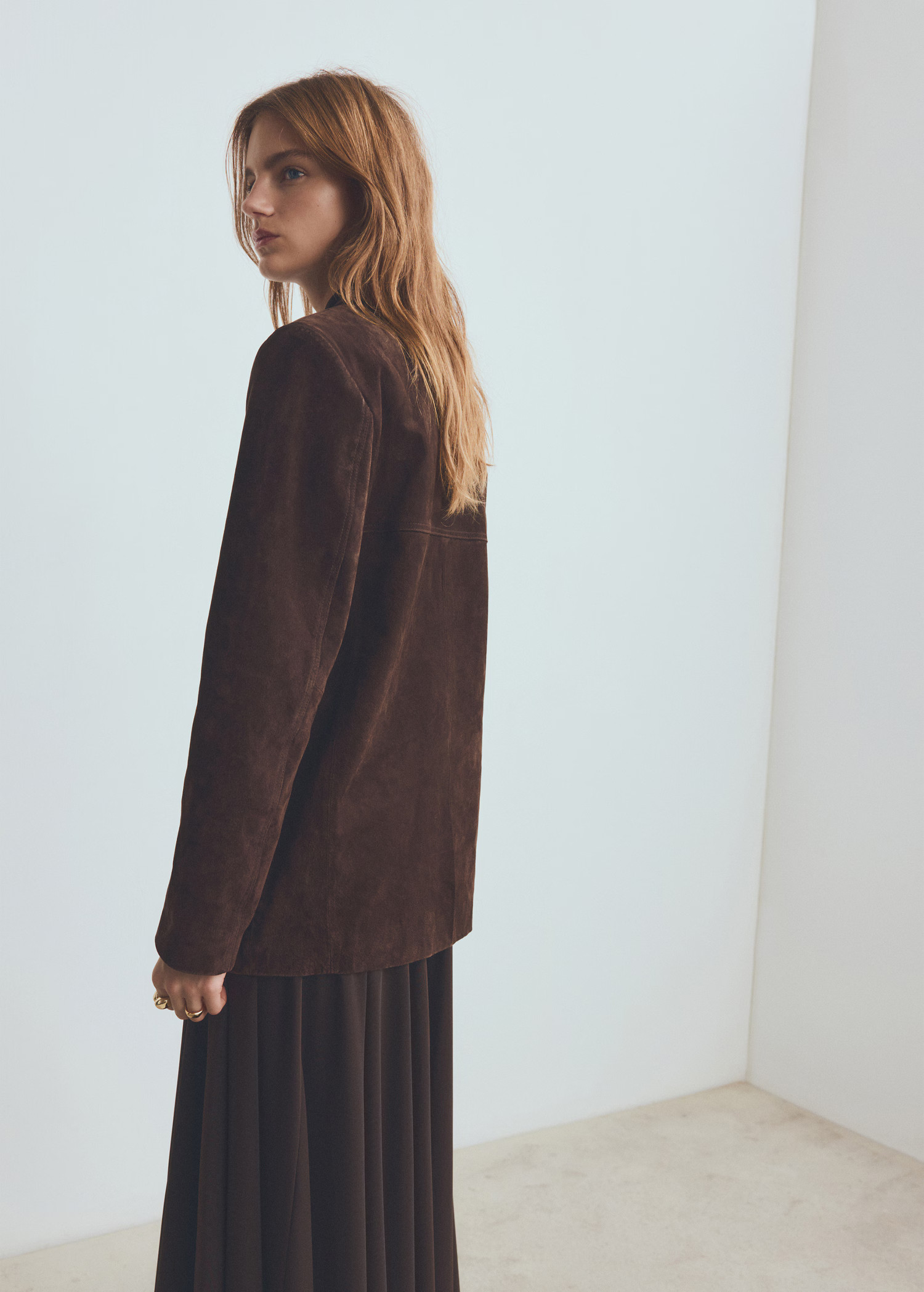 Straight suede jacket | MANGO (UK)
