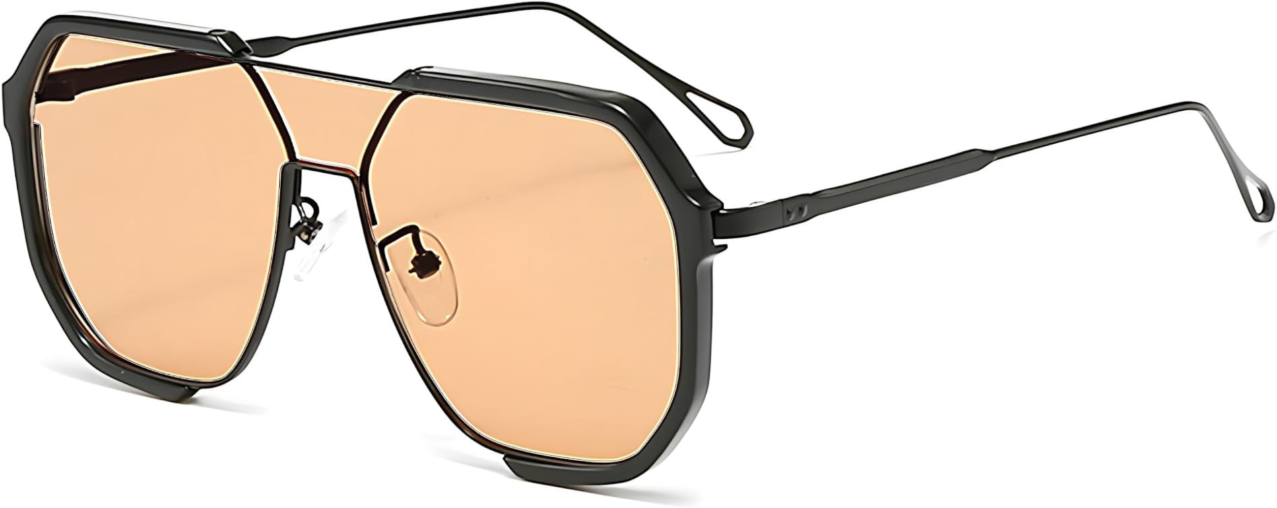 HYLLE Fashion Oversized Square Sunglasses Women Aviator Vintage Punk Retro Trendy Large Eyewear S... | Amazon (US)