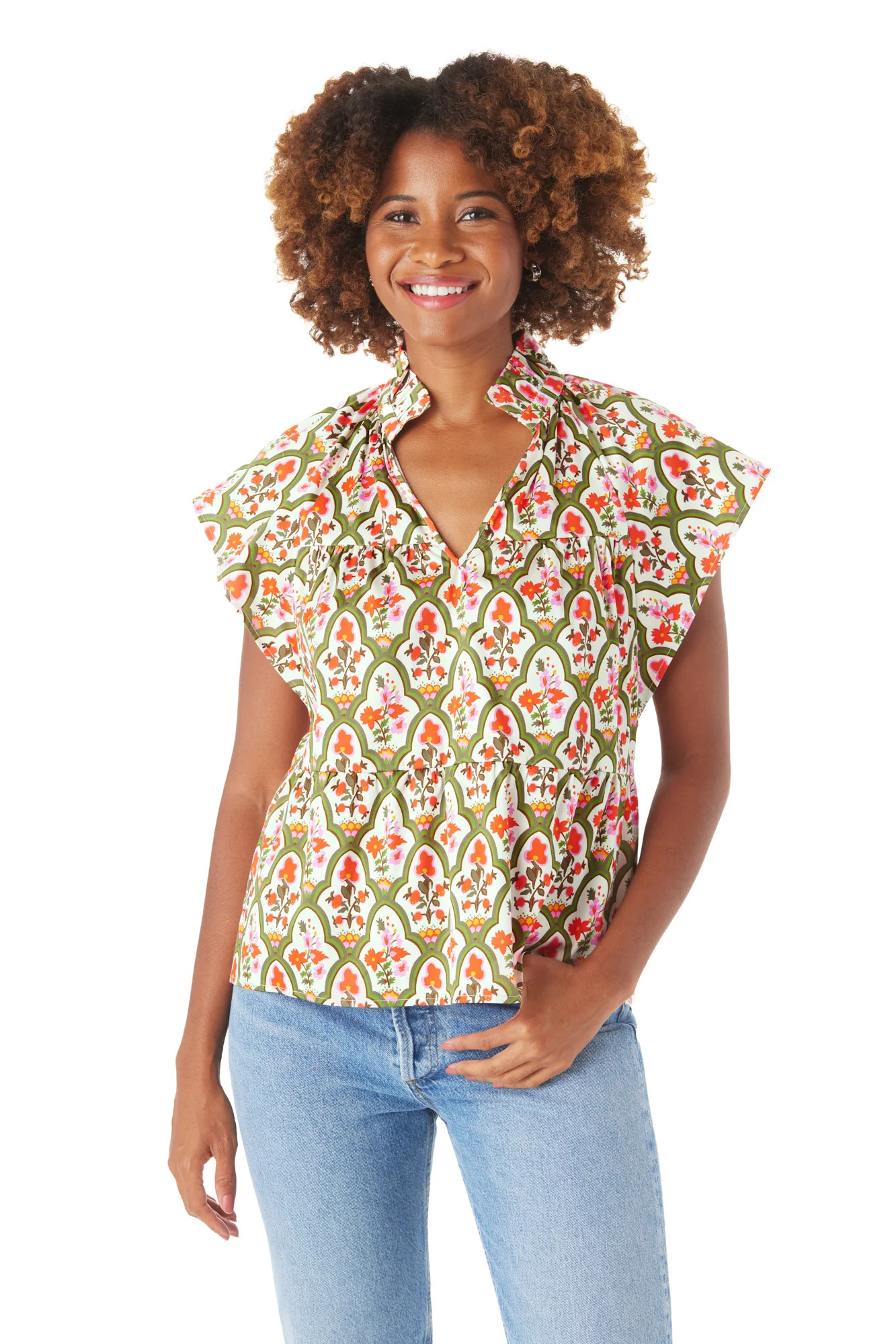 Wilson Top in Garden Lattice | CROSBY by Mollie Burch | CROSBY by Mollie Burch