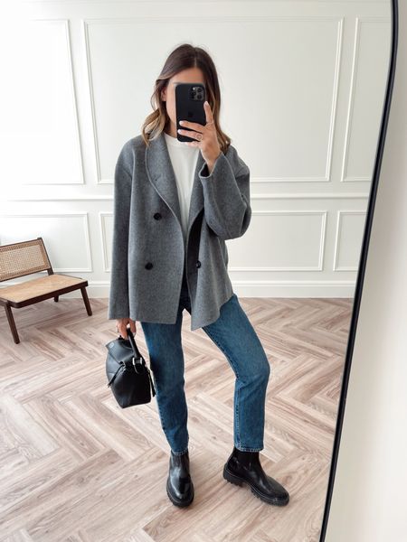Loving this grey Arket coat paired with a pair of denim jeans and a black boot 🖤

#LTKstyletip #LTKSeasonal #LTKeurope