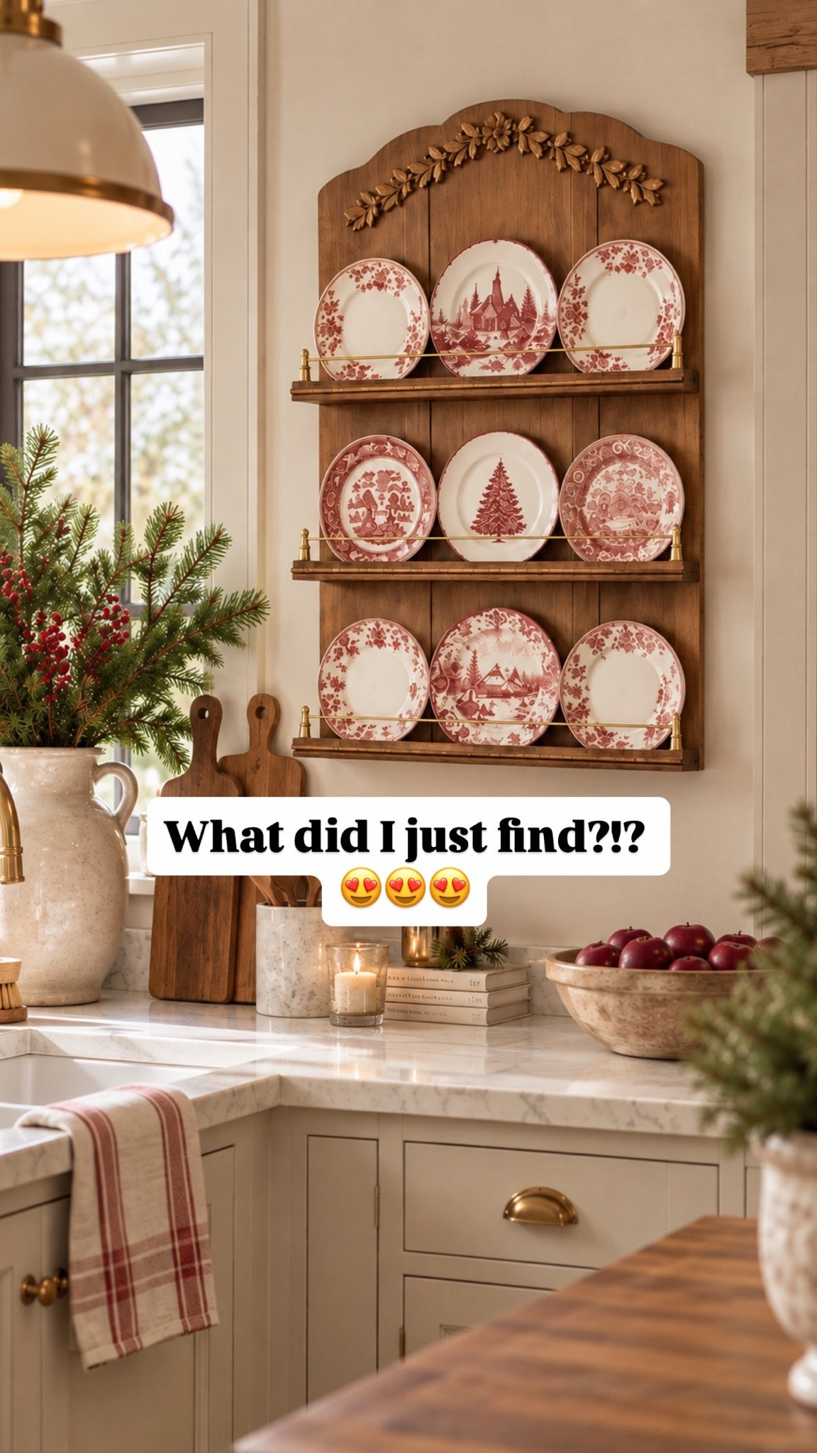 I’m officially obsessed with this plate rack and/or wall shelf. 

Can be used for so many purposes and I found it for almost 1/2 off!

I love how it instantly turns an empty wall into a beautiful focal point.

I linked the plate rack, similar transferware plates, and a few other cozy Christmas kitchen finds in my LTK! ✨

#LTKHome #LTKSeasonal