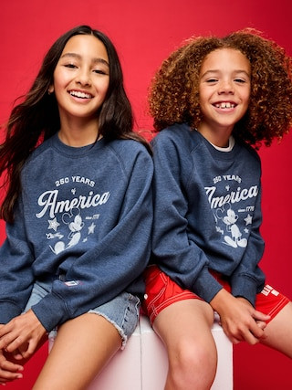 Old Navy x Disney Mickey Mouse Oversized Gender-Neutral Crew-Neck Sweatshirt for Kids | Old Navy (US)