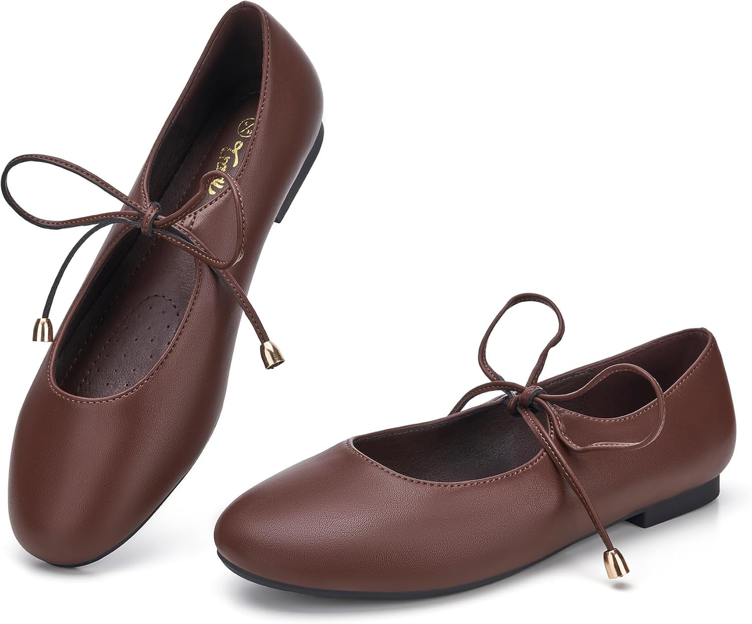 Trary Tavie Mary Jane Shoes Women Lace Up Ballet Flats Dress Shoes | Amazon (US)