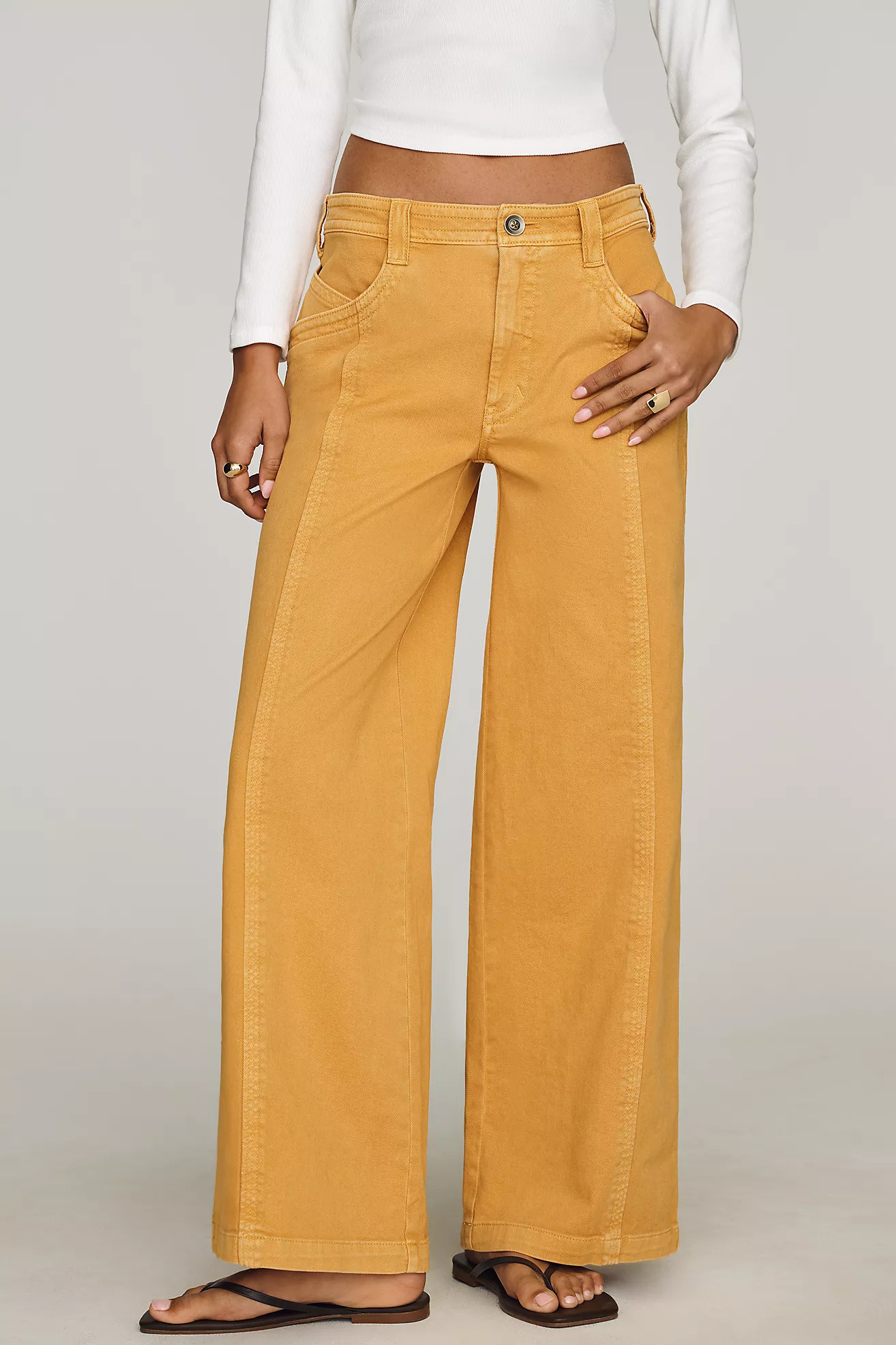 Pilcro Cara High-Rise Wide-Leg Pants | Anthropologie (US)
