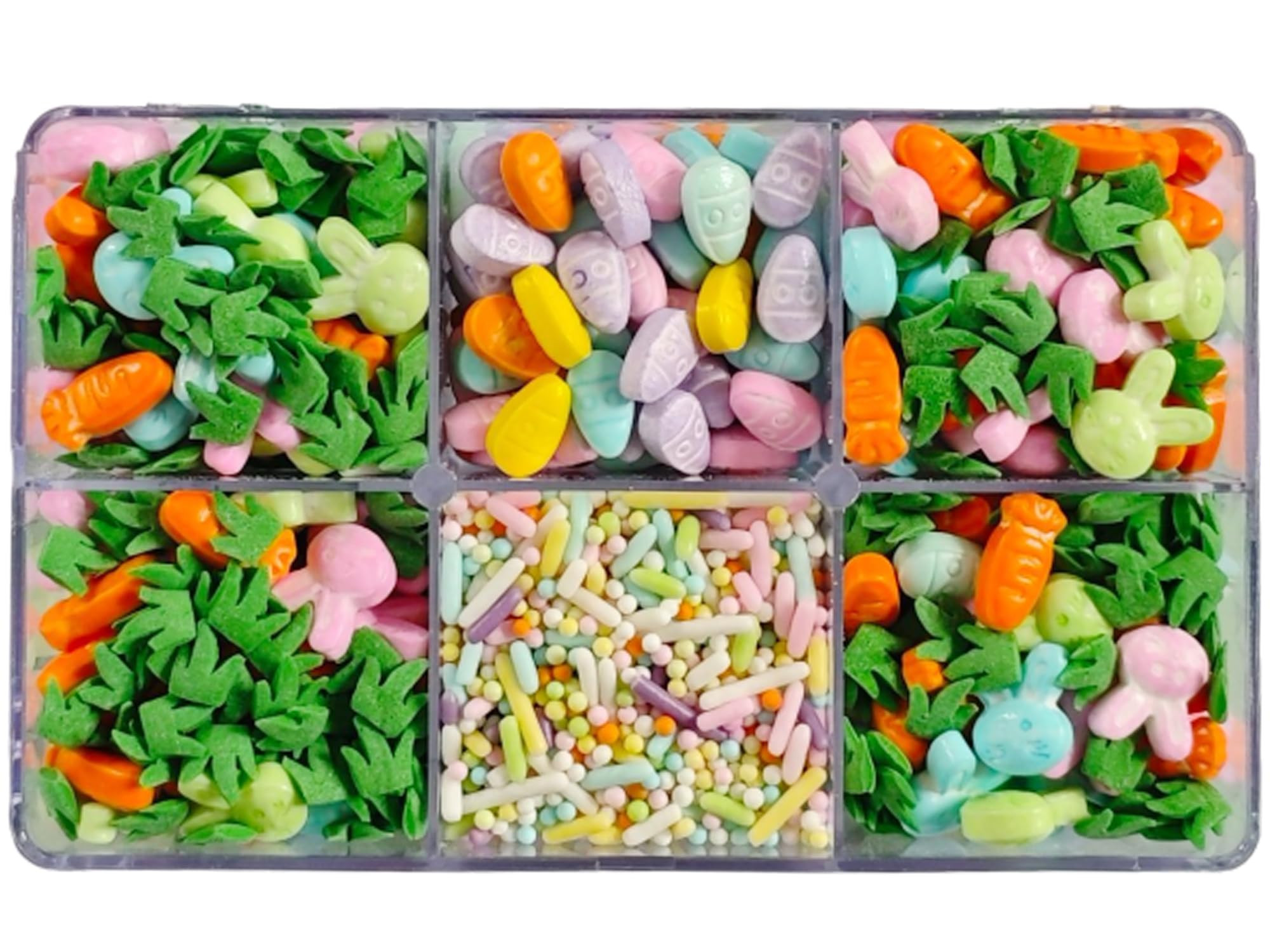 Edible Easter Sprinkles, Pastel Sprinkles Mixed with Mini Bunny Carrot Egg Jimmies Nonpareils Gre... | Amazon (US)