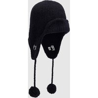Beanie With Poms - Black / One-Size | Urban Revivo
