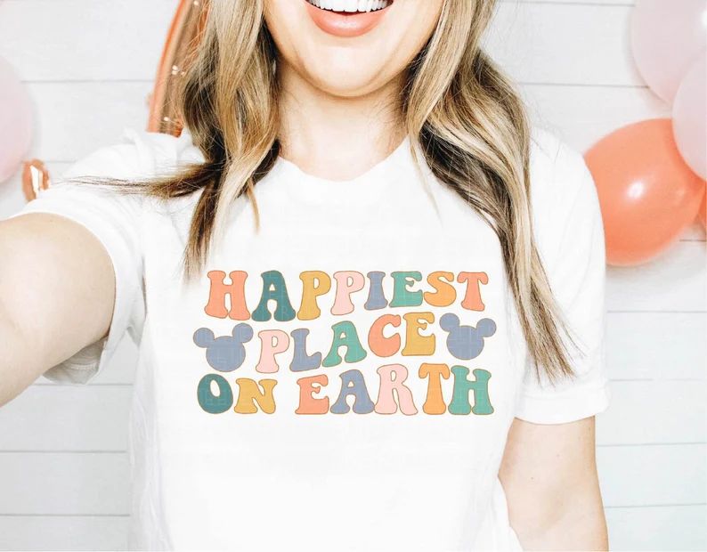 Happiest Place on Earth Shirt Colorful Vacay Shirts Kids | Etsy | Etsy (US)