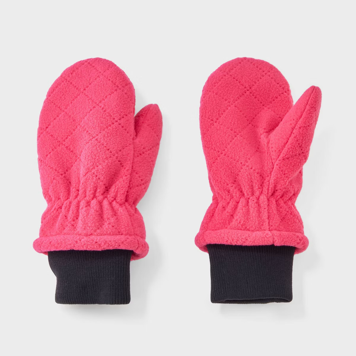 Toddler Quilted Fleece Mittens - Cat & Jack™ Pink | Target