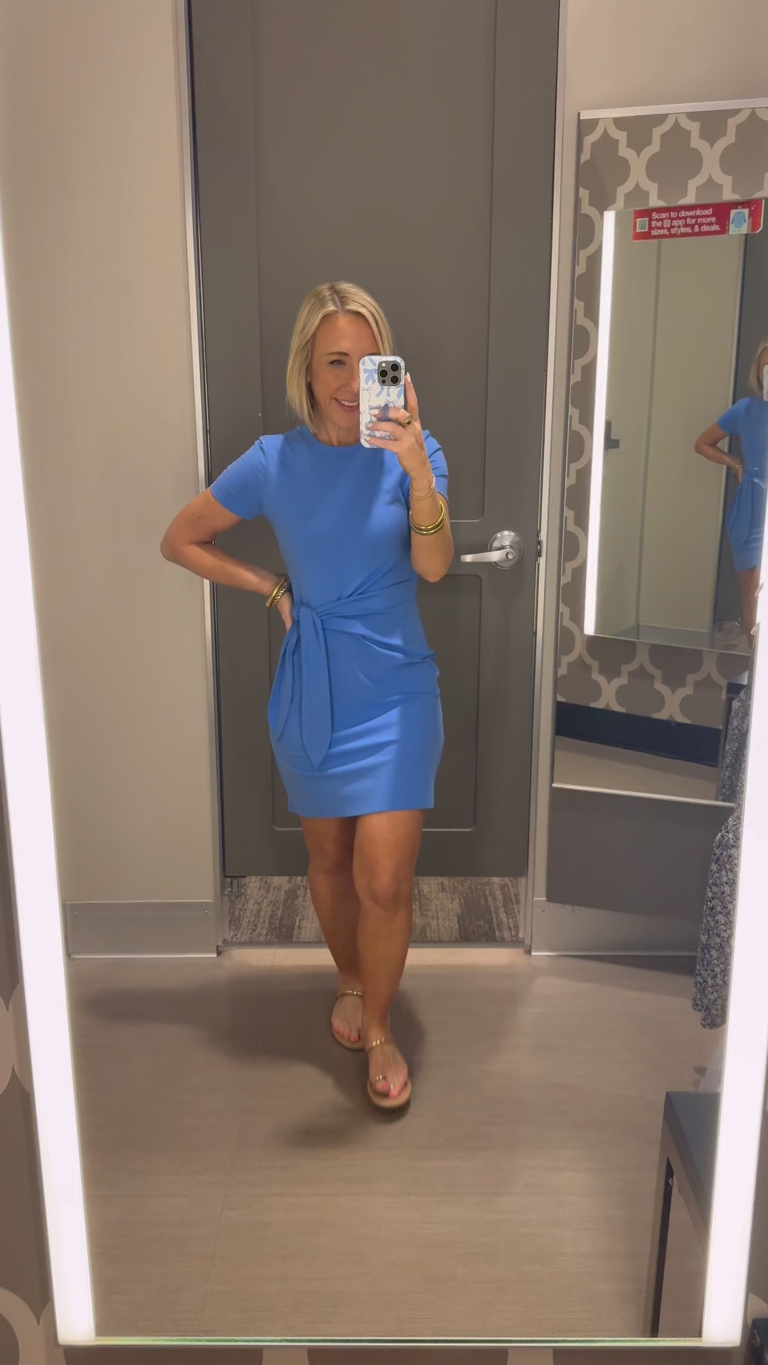 Target - in store try-on. Short Sleeve Tie-Front Knit Mini Dress - size XS (needed a Small). 4 colors. 

 

#LTKSeasonal #LTKOver40