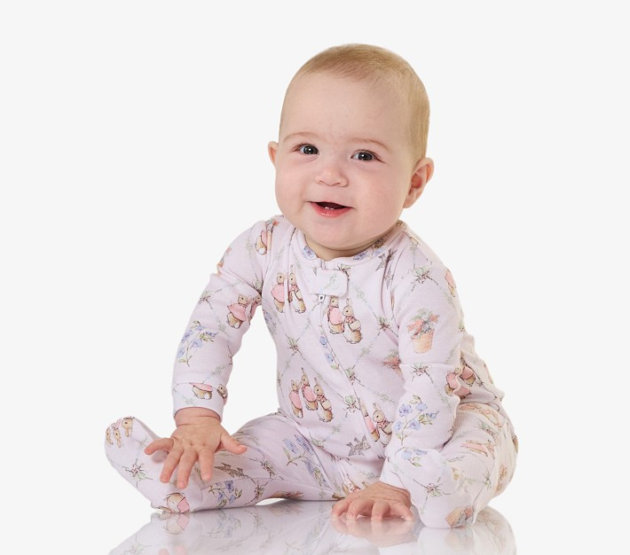 Peter Rabbit™ Flopsy™ Organic Cotton Baby Pajama | Pottery Barn Kids