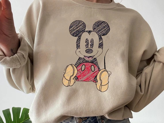 Vintage Mickey Sweatshirt Mickey Mouse Sweatshirt Womens | Etsy | Etsy (US)