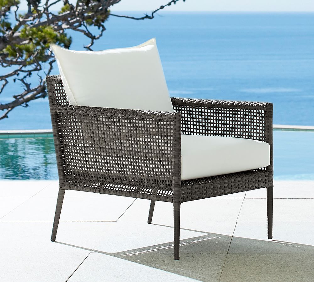 Cammeray All-Weather Wicker Patio Lounge Chair | Pottery Barn (US)