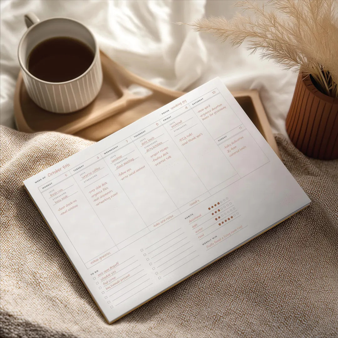 Undated Weekly Planner Notepad: Minimalist To-do List Desk Pad - Etsy | Etsy (US)