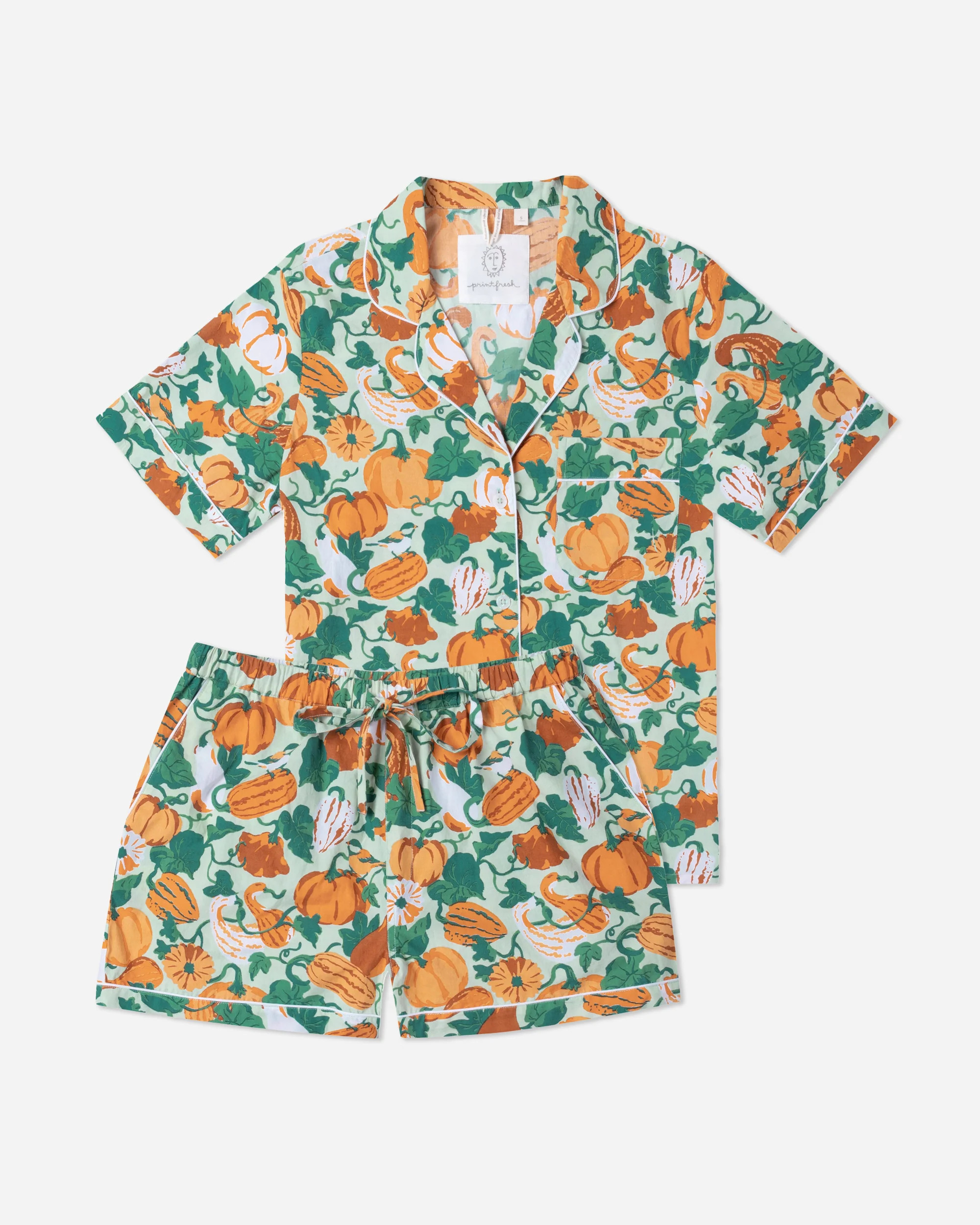 Pumpkin Patch - Short Sleep Set - Mint | Printfresh