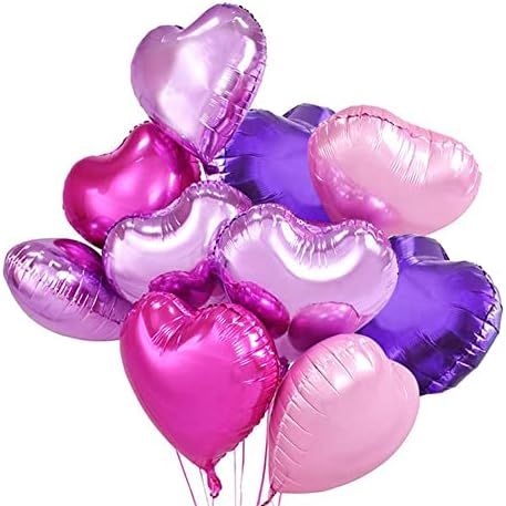 Simple polymer 18 inch Pink Heart Balloons Foil Balloons Mylar Balloons for Party Decoration, Pac... | Amazon (US)