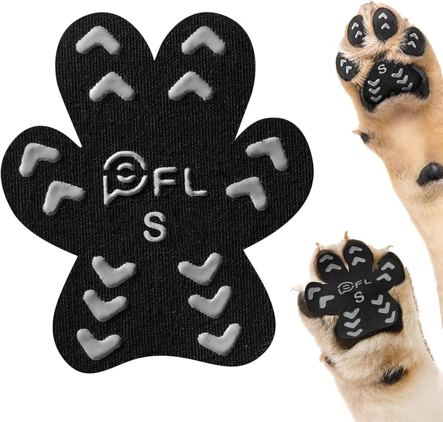 Anti-Slip Dog Paw Protector Pads for Senior Dogs, Dog Paw Black Stickers with Strong Traction on ... | Amazon (US)