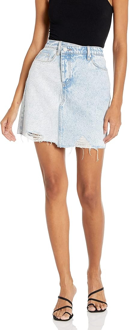 [BLANKNYC] Womens Overflap Fly Denim Skirt | Amazon (US)