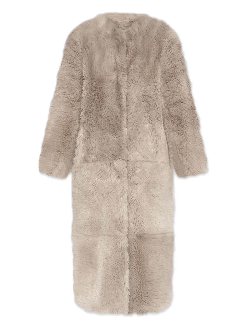 STAND STUDIO round-neck coat - Grey | Farfetch Global