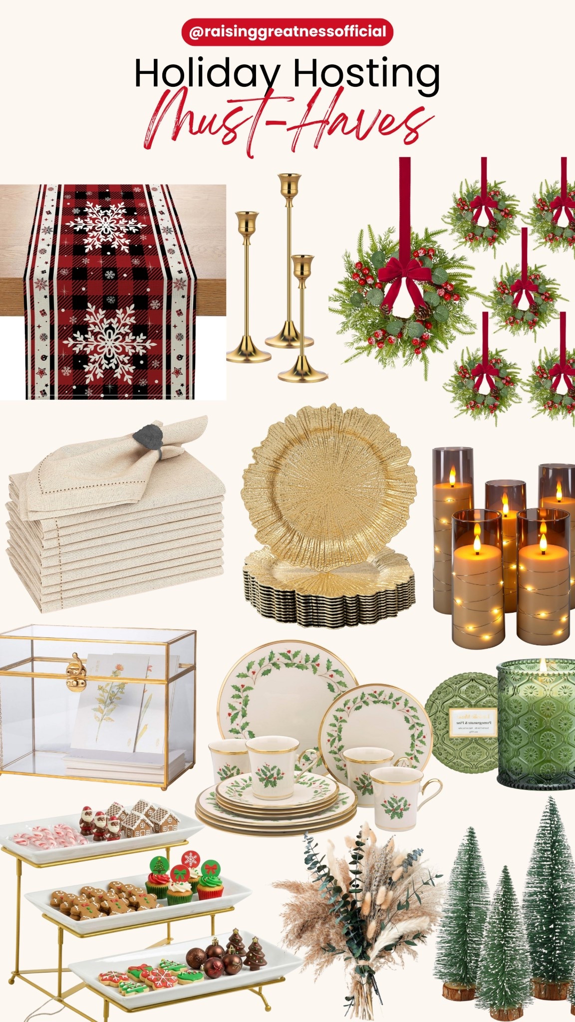 Level up your holiday hosting with these must-have items for your table, kitchen, and entertaining space. From elegant serveware to cozy touches like candles and decor, this guide helps you create a warm and memorable celebration for your guests. Holiday magic starts with the details. ✨🍷

#HolidayHosting #HolidayEntertaining #HostingEssentials #HolidayTableDecor #ChristmasHosting #FestiveHome #Serveware #HolidayInspo #HolidaySeason2025 #CozyHomeDecor

#LTKGiftGuide #LTKHoliday #LTKSeasonal