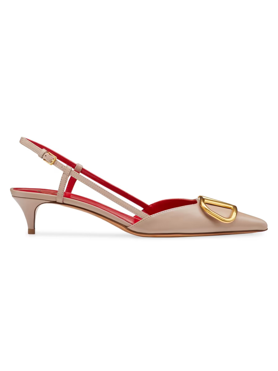 VLogo Signature Calfskin Slingback Pumps 40MM | Saks Fifth Avenue