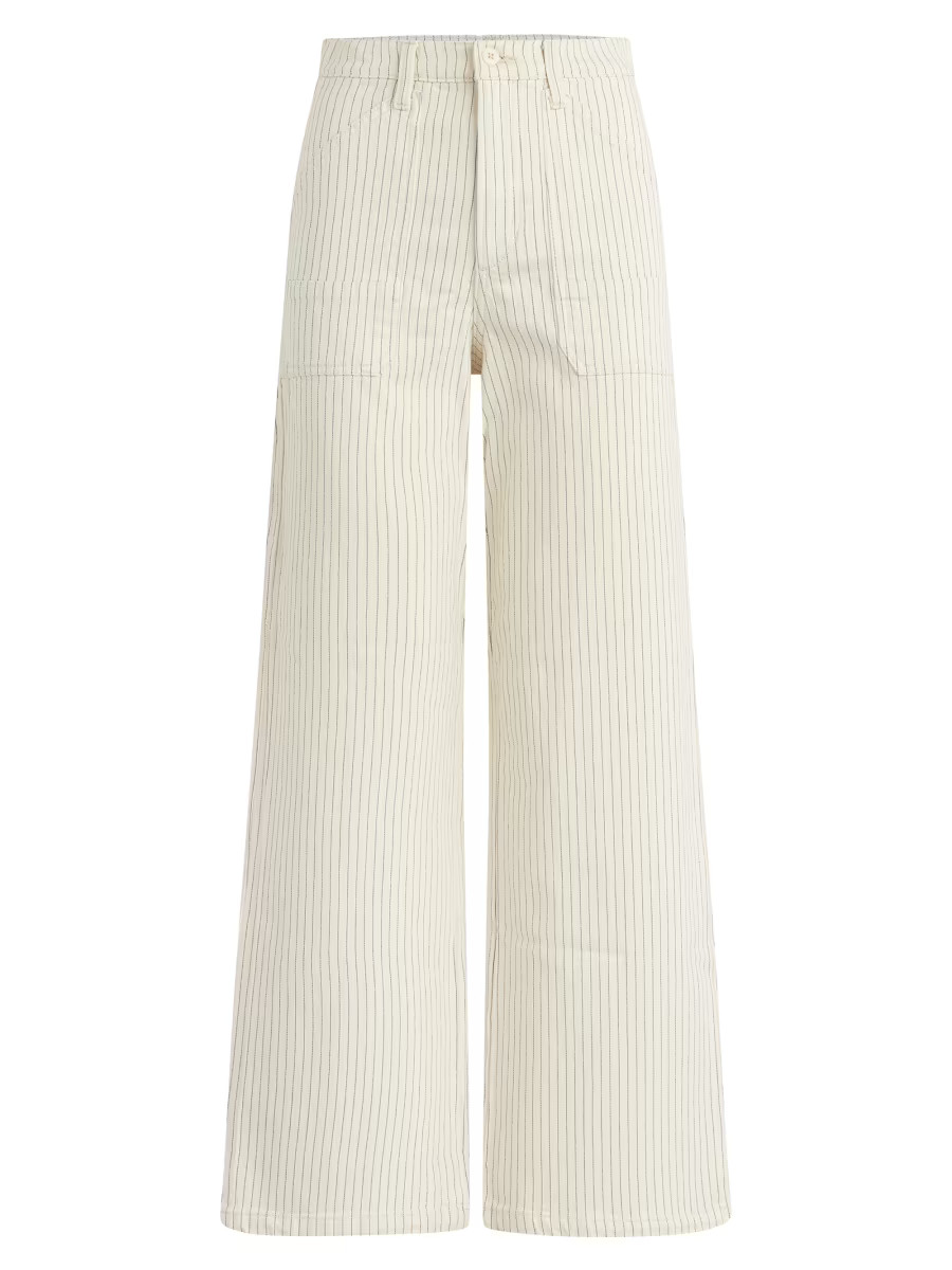 Favorite Daughter The Mischa Striped Cotton Utility Pants | Saks Fifth Avenue | Saks Fifth Avenue