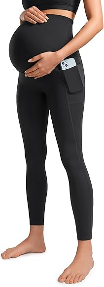 CRZ YOGA Womens Butterluxe Maternity Leggings with Pockets Over The Belly 25" - Workout Active Yo... | Amazon (US)