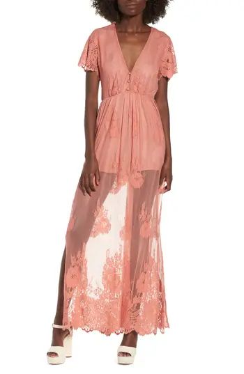 Women's Show Me Your Mumu Alina Maxi Romper, Size X-Small - Pink | Nordstrom