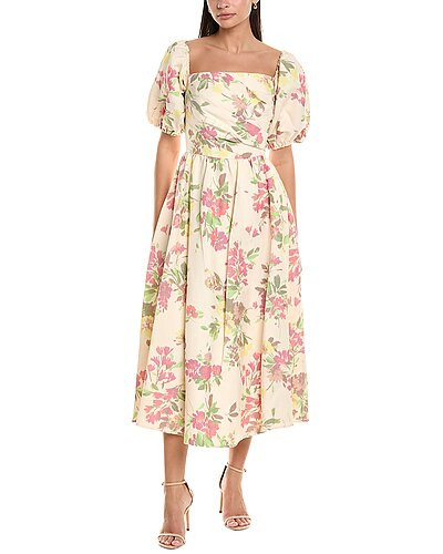Zarah Linen-Blend Midi Dress | Gilt & Gilt City