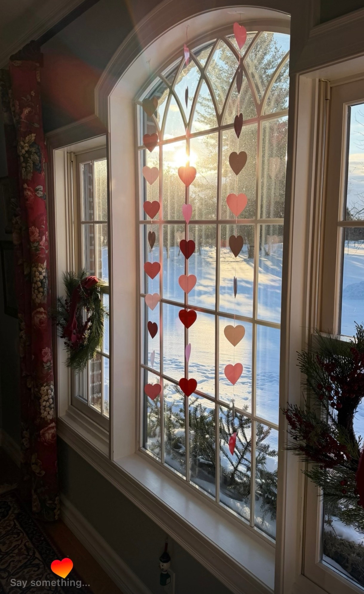 I bought my heart garland years ago. This could be an DIY or I have linked some that are similar to mine below. ￼