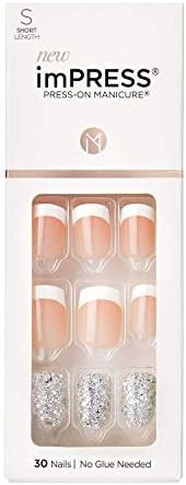 KISS imPRESS Press-On Manicure, Nail Kit, PureFit Technology, Short Press-On Nails, Time Slip, Inclu | Amazon (US)