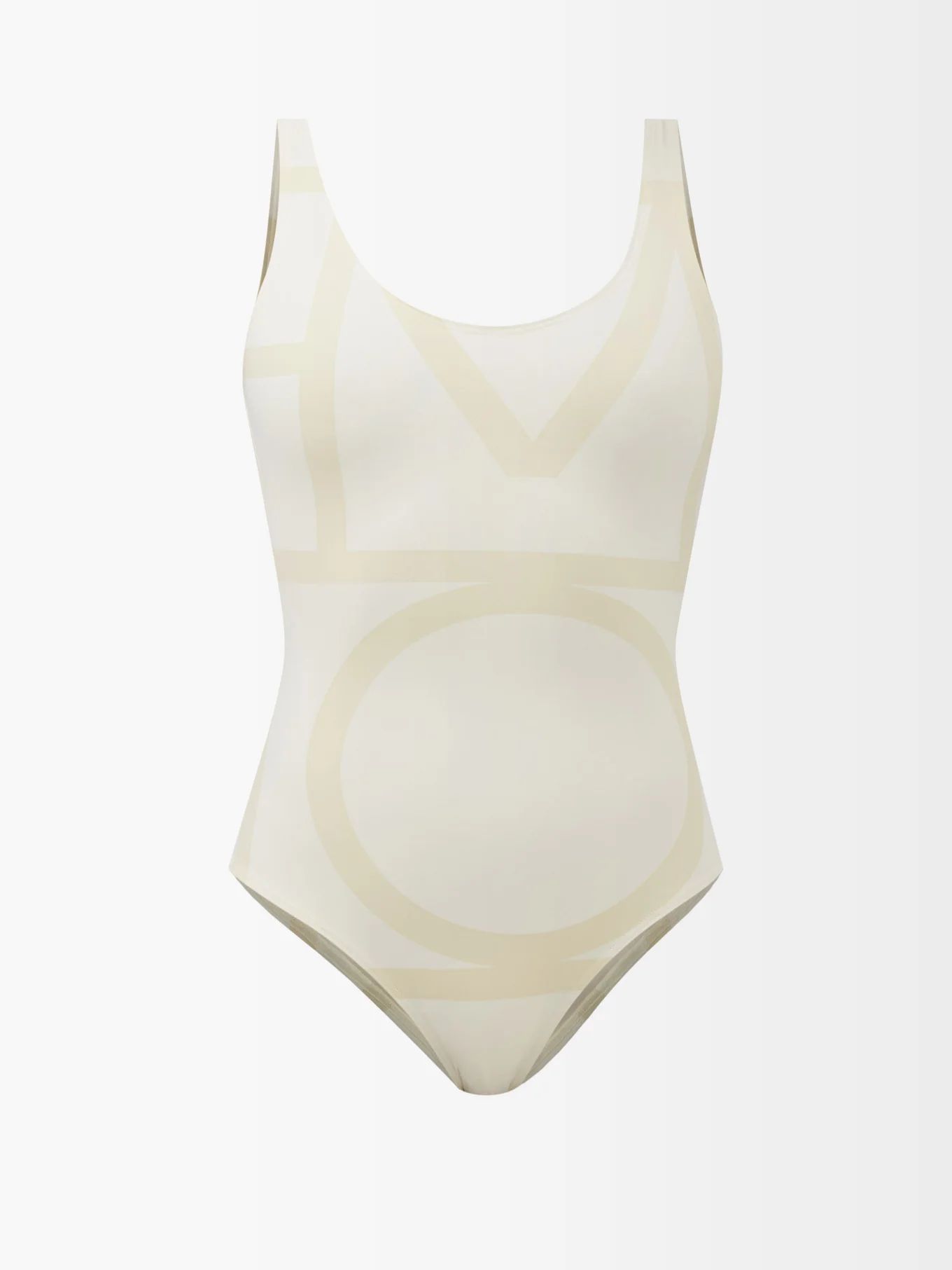 Logo-print scoop-neck swimsuit | Matches (US)