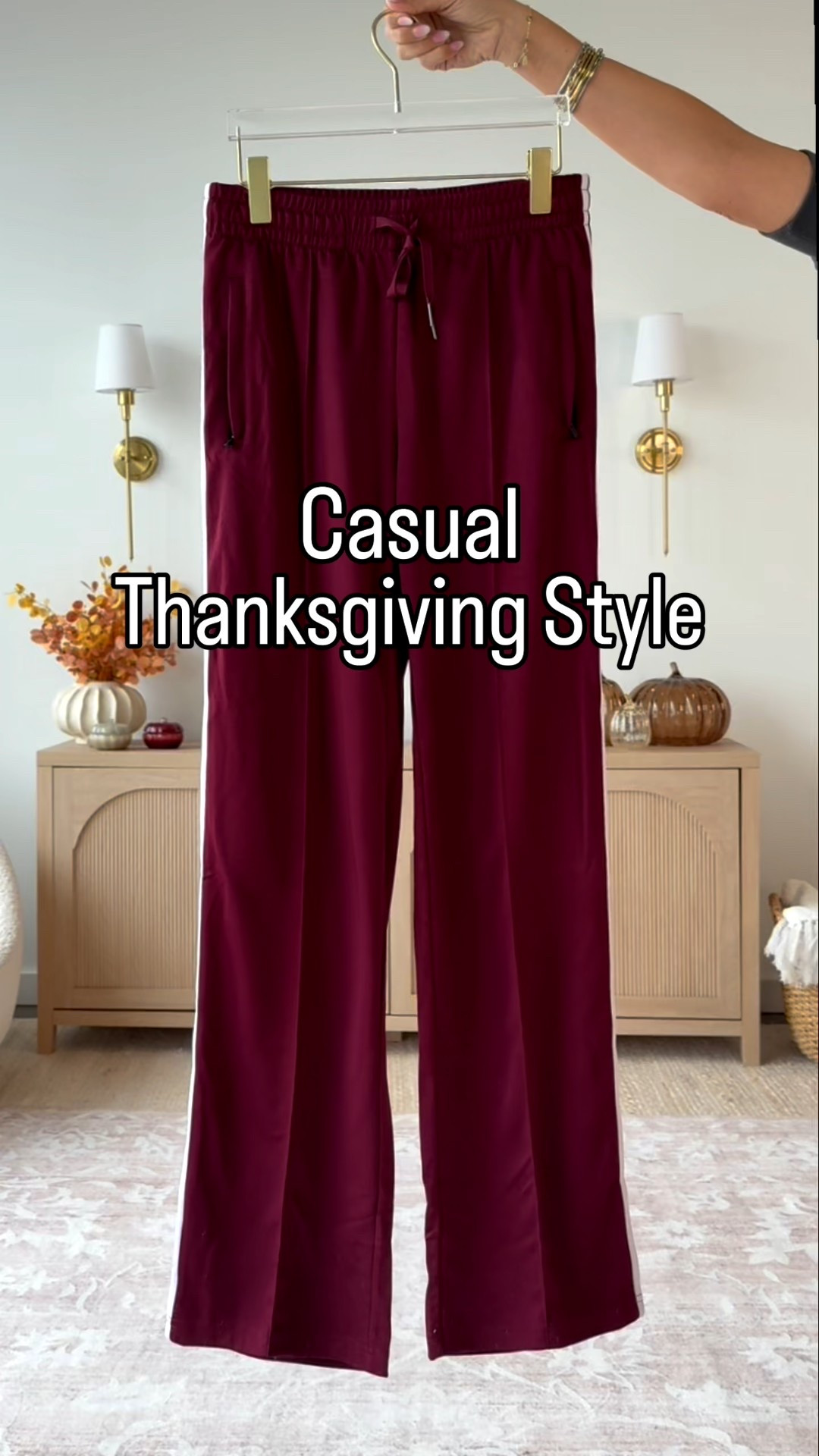 Elevating the track pant for the holidays. 
Love adding a button down or a sweater. 
Top- medium 
Pants come in 4 lengths (wearing a small tallest 


#LTKHoliday #LTKU #LTKOver40 #LTKFindsUnder100 #LTKFindsUnder50 #LTKTall